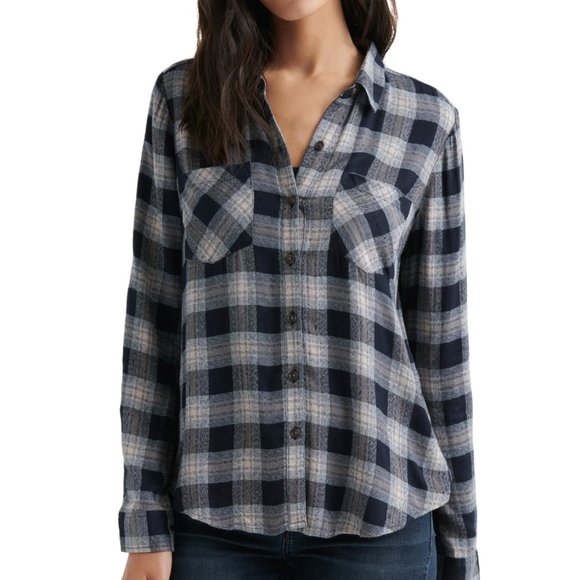 Lucky Brand Tops - NWT Lucky Brand Classic Pleat Back Plaid Top M